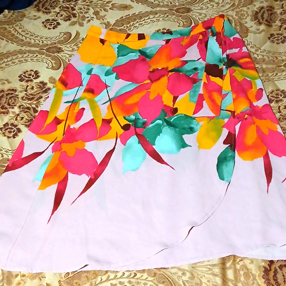 Christian Siriano floral skirt